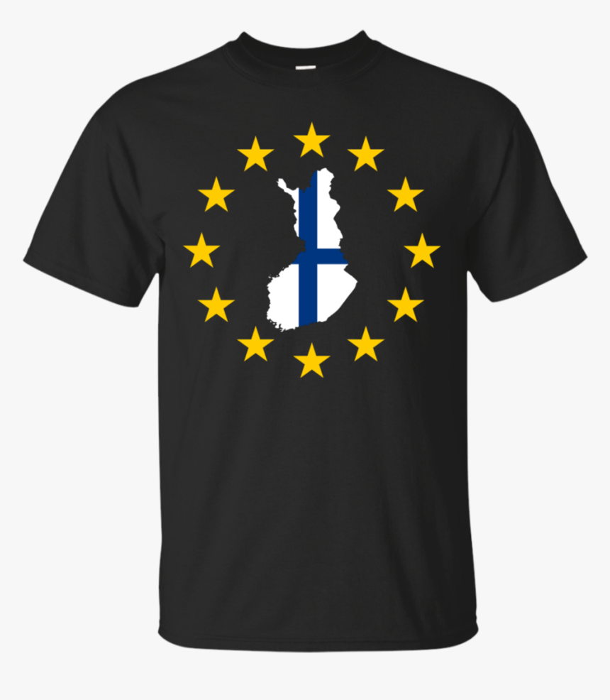 Finland Map Inside European Union Eu Flag T-shirt, HD Png Download