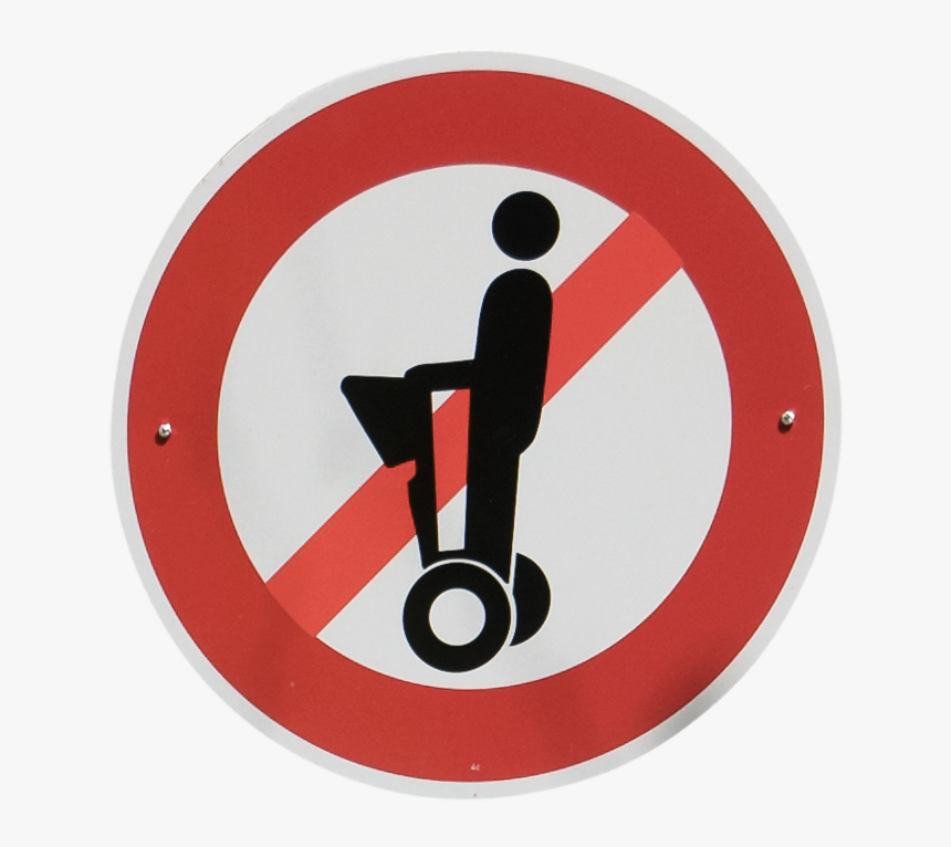 Segway Prohibition Sign Crop, HD Png Download
