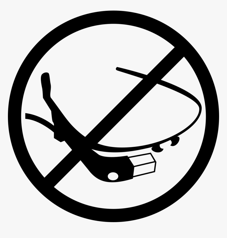 Google Glasses Tool Prohibition Sign, HD Png Download