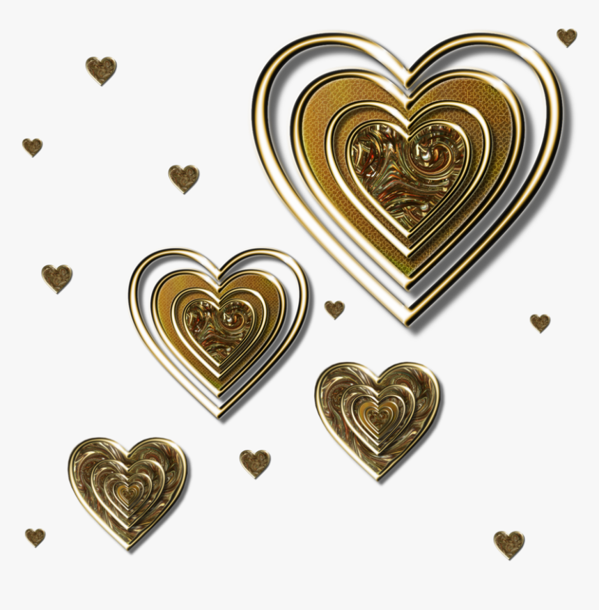 Pin Elsie Perreault On Hearts Pinterest Golden Heart, HD Png Download