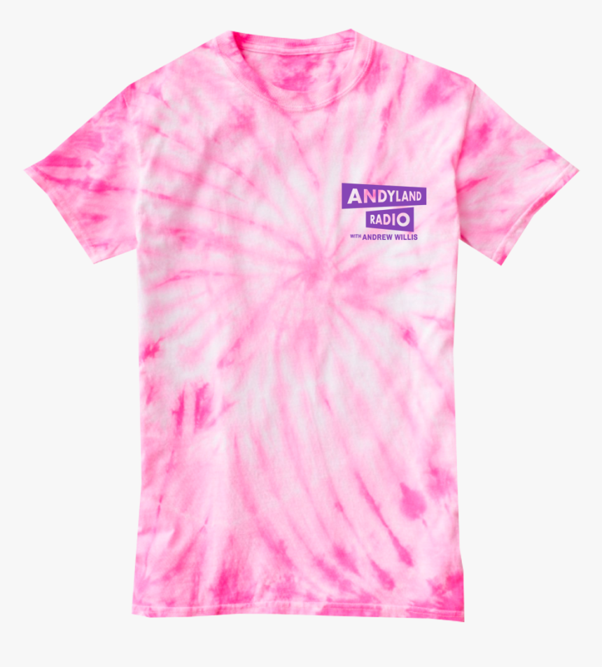 Official Andyland Radio Pink Tie Dye T-shirt , Png, Transparent Png