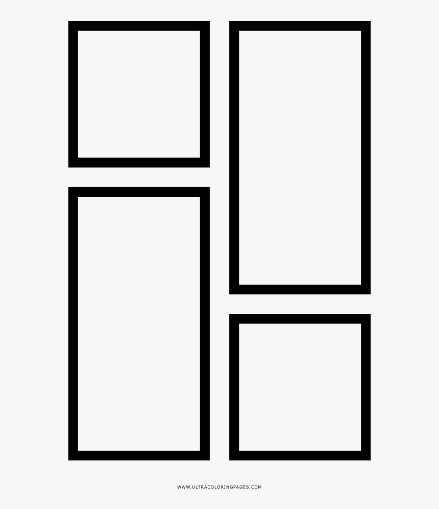 Collage Vertical Coloring Page, HD Png Download