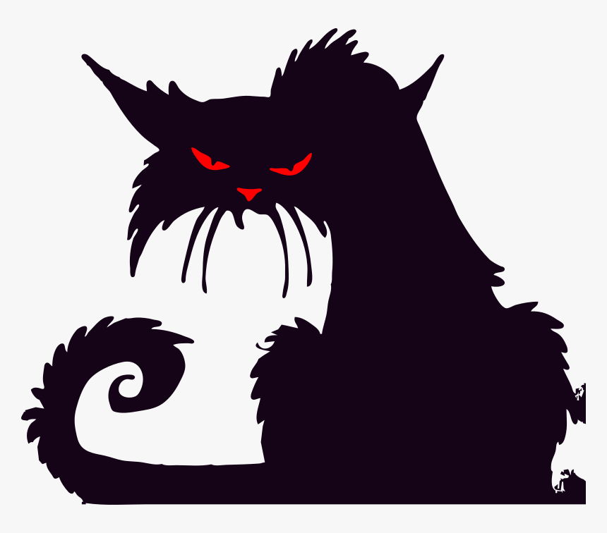 Black Cat Halloween Clipart, HD Png Download