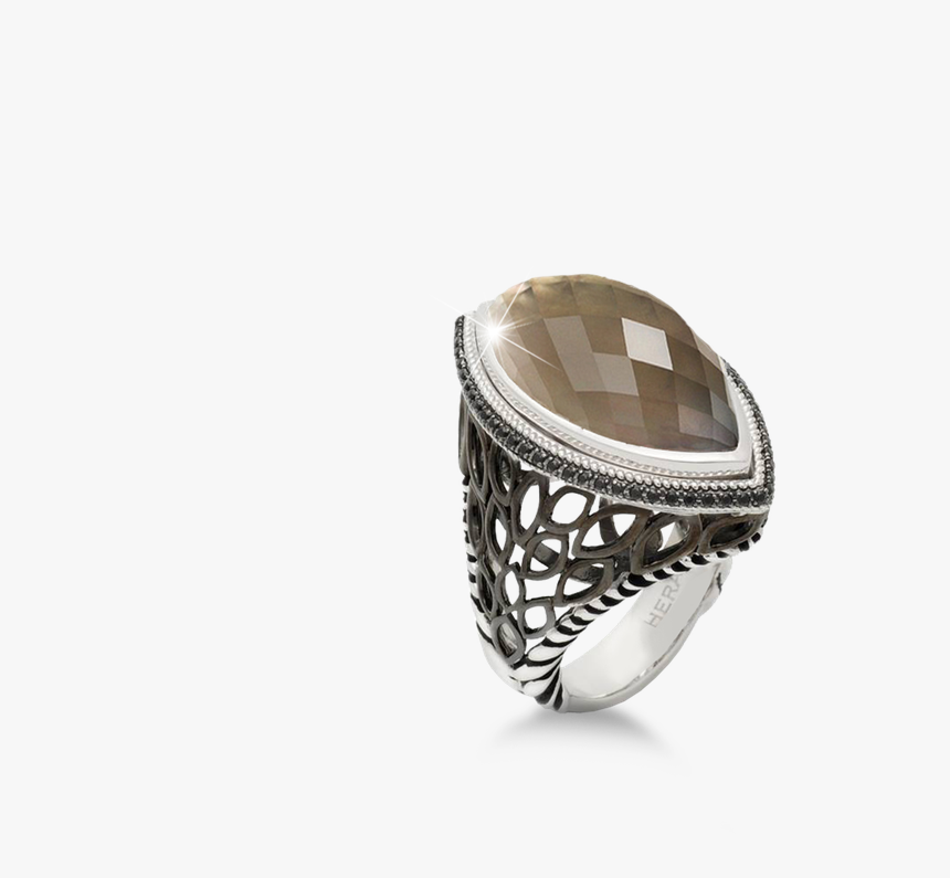 Designs By Hera Paradise Mini Signature Silver Ring, HD Png Download