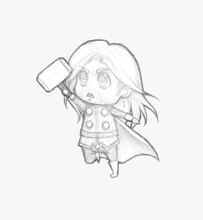 Thor Image Drawing, HD Png Download