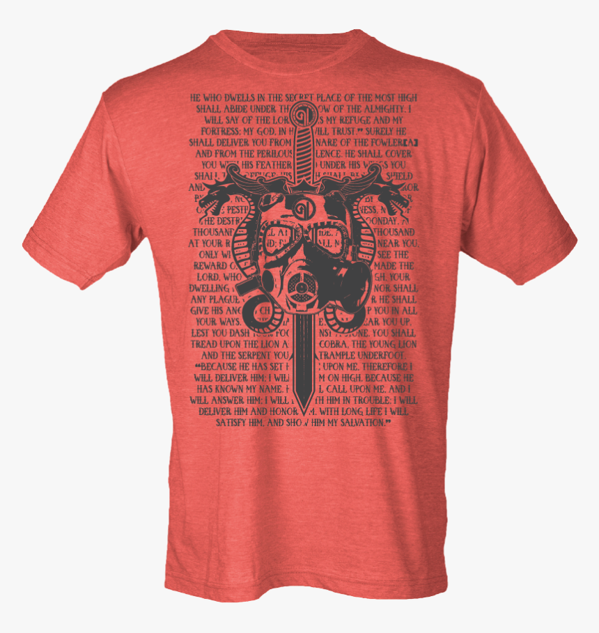 Psalm 91 Gas Mask Tee, HD Png Download