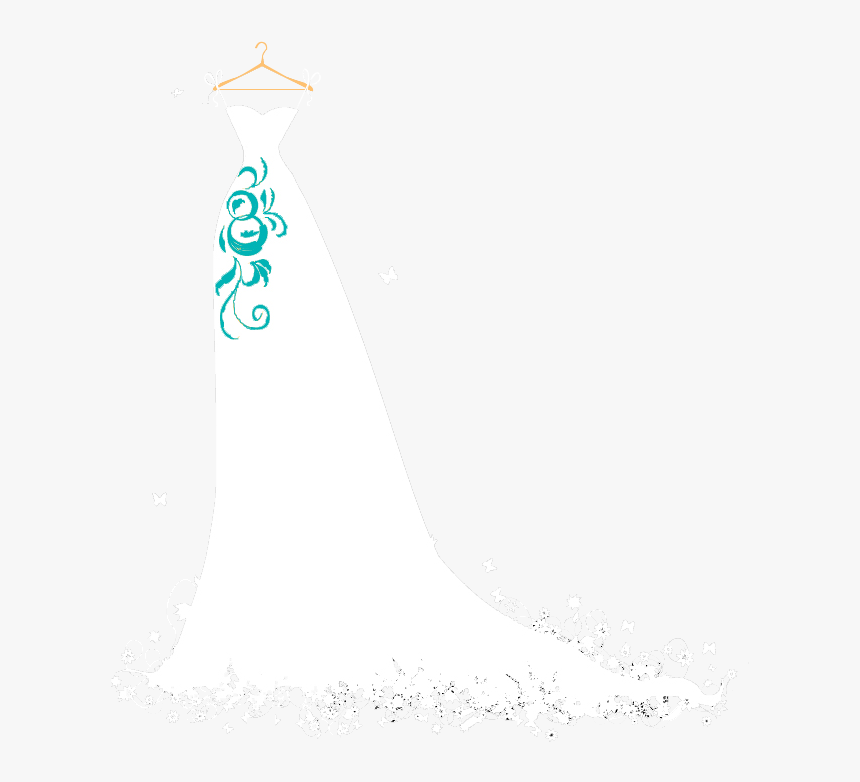 Transparent Wedding Dress Silhouette Png, Png Download
