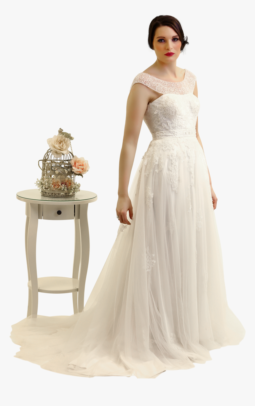 Beatrice Lace Fit And Flare Wedding Dress, HD Png Download