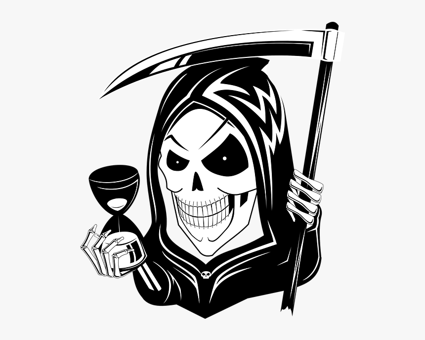 Death, Skull, Skeleton, Halloween, Reaper, Horror, HD Png Download
