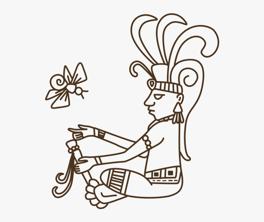 Man Maya, Cocay Firefly, Aztec, Mayan Glyph, HD Png Download