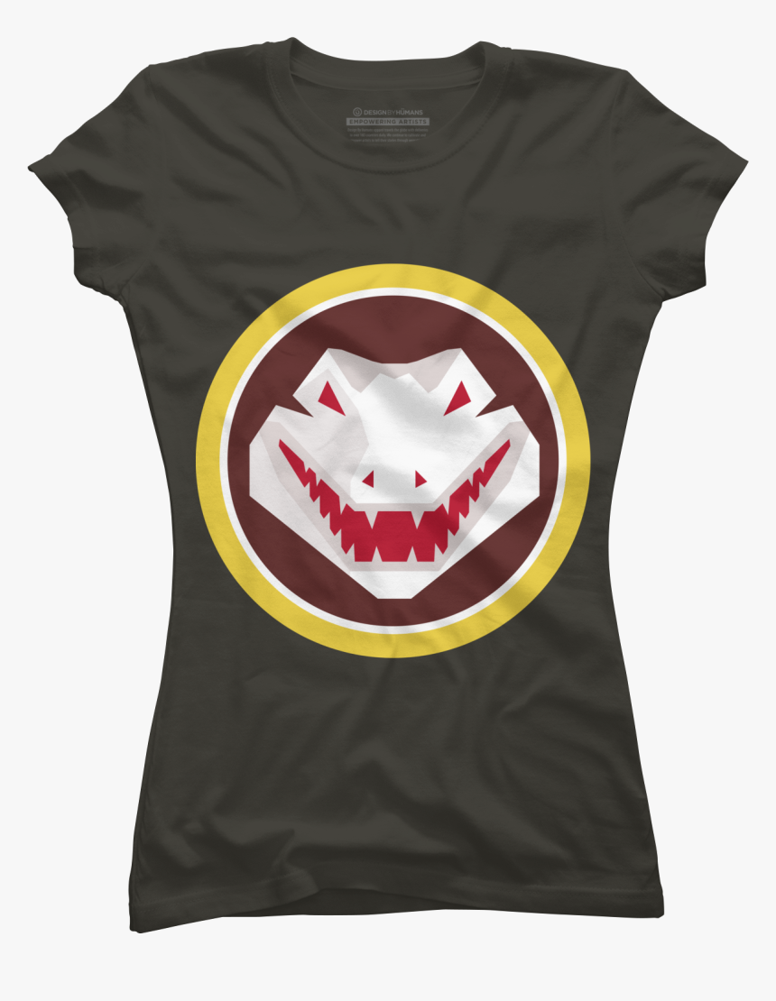Alligator Head Circle Retro Women S T-shirt, HD Png Download