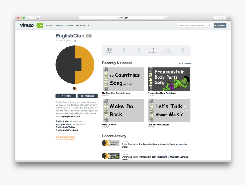 Https - //vimeo - Com/englishclub, HD Png Download