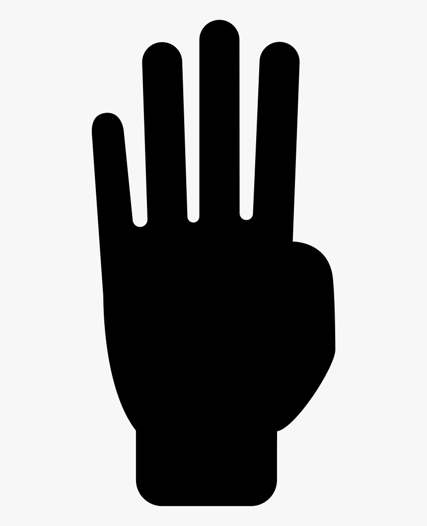 Counting To Four With Hand Fingers, HD Png Download