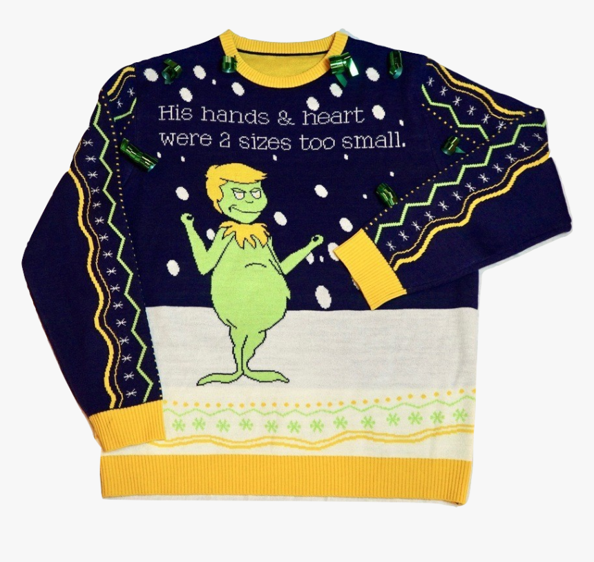Fake News Grinch Ugly Sweater, HD Png Download