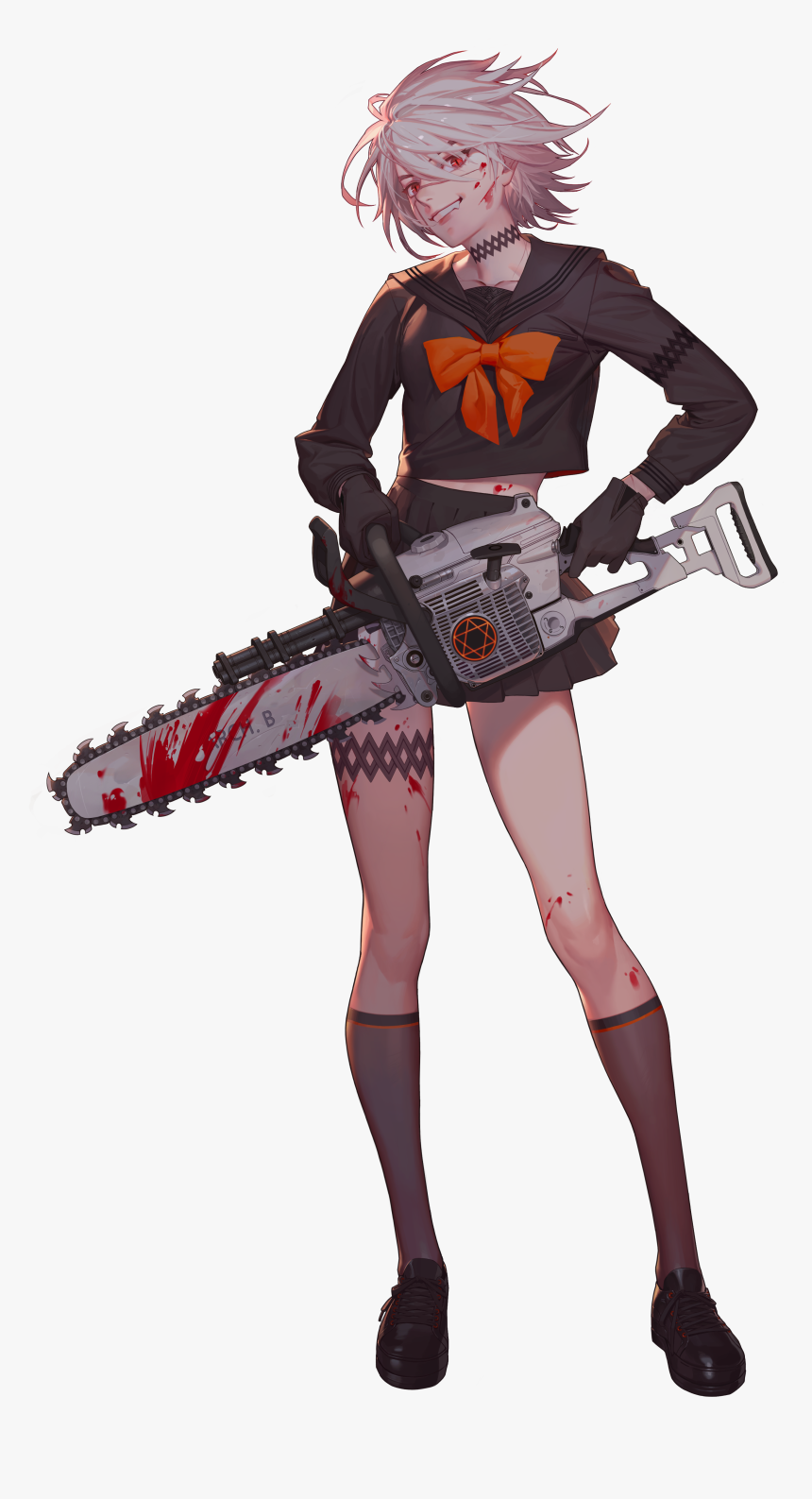 Bloody Chainsaw Png, Transparent Png