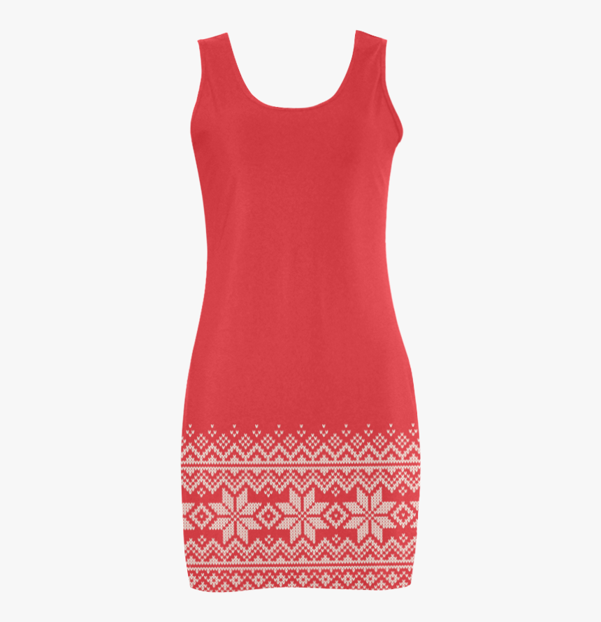Scandinavian Christmas Knit Sweater Pattern Red Medea, HD Png Download