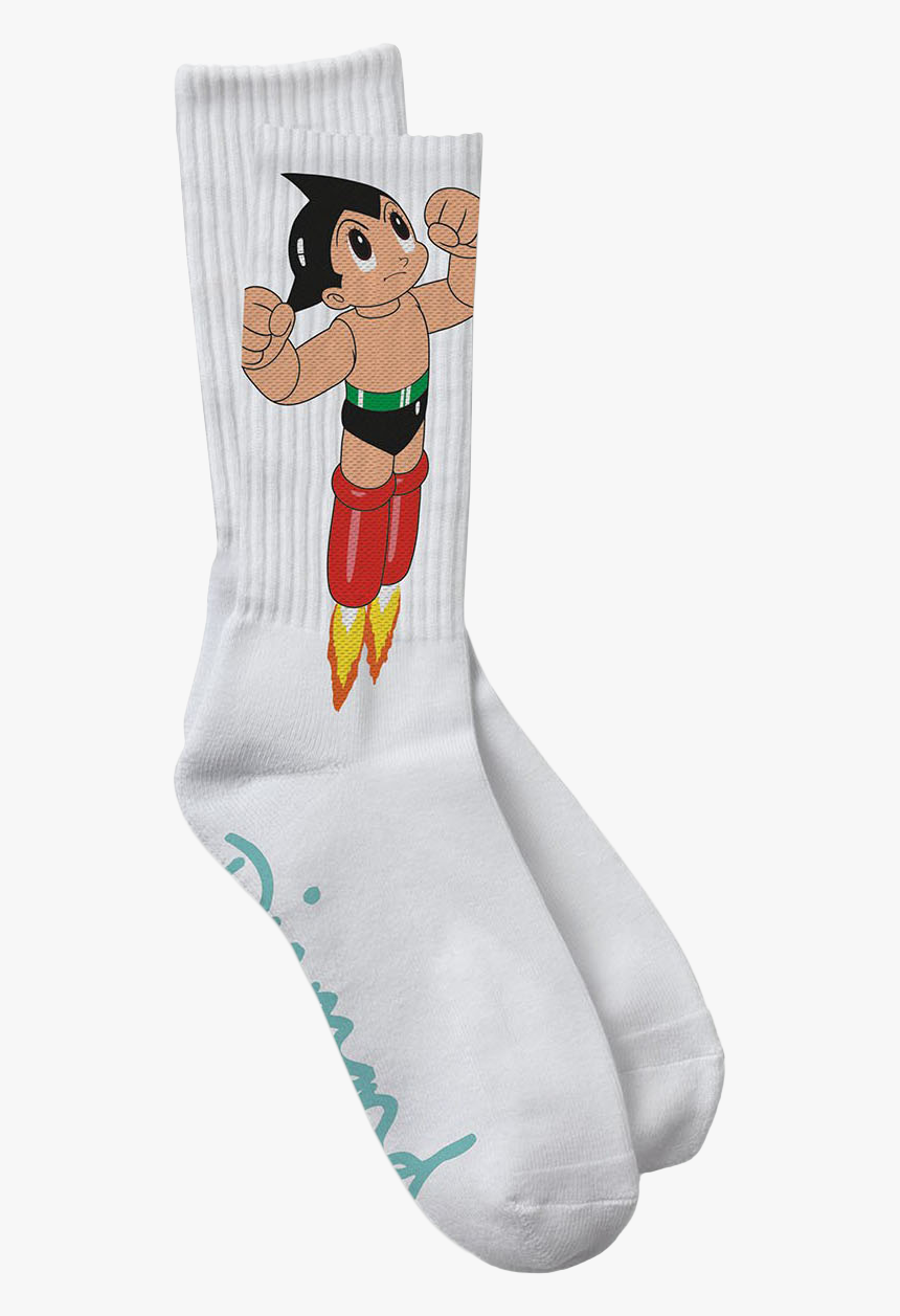 Astro Boy X Diamond Supply Co White Crew Socks, HD Png Download