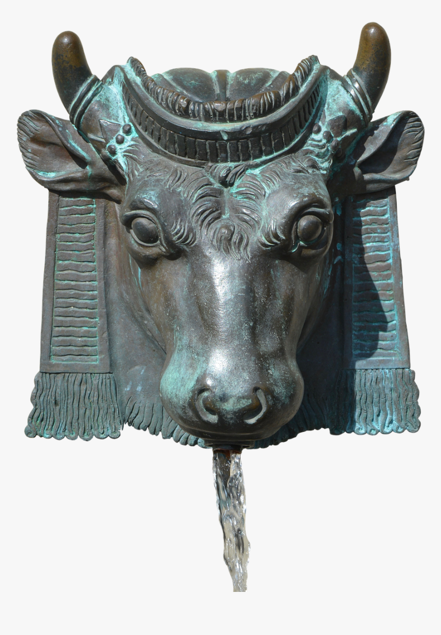 Fountain Bull Horns Free Photo, HD Png Download