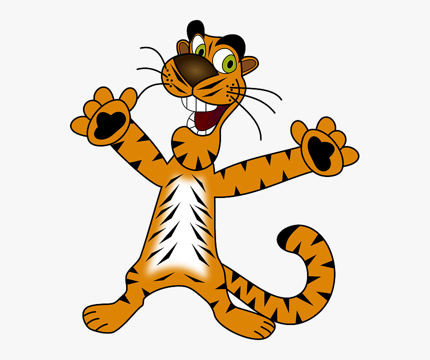 Tiger, Happy, Euphoric, Cat, Nature, Wild, Wild Life, HD Png Download