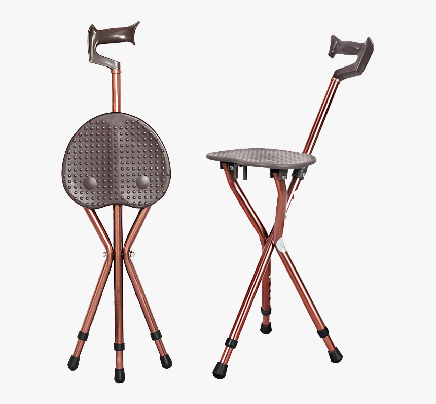 Fu Bench Seat Can Elderly Cane Crutch Pole Tripod Multifunction, HD Png Download