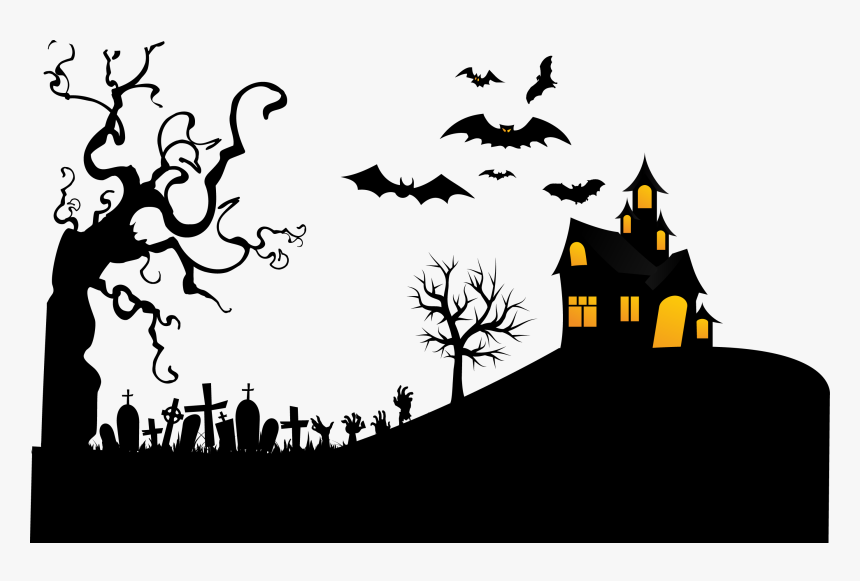 Cemetery Vector Haunted, HD Png Download