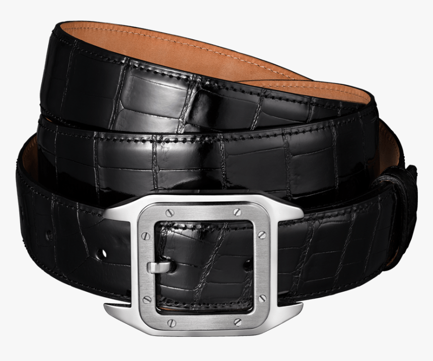 #7 Cartier Crocodile Leather And Palladium Belt, HD Png Download