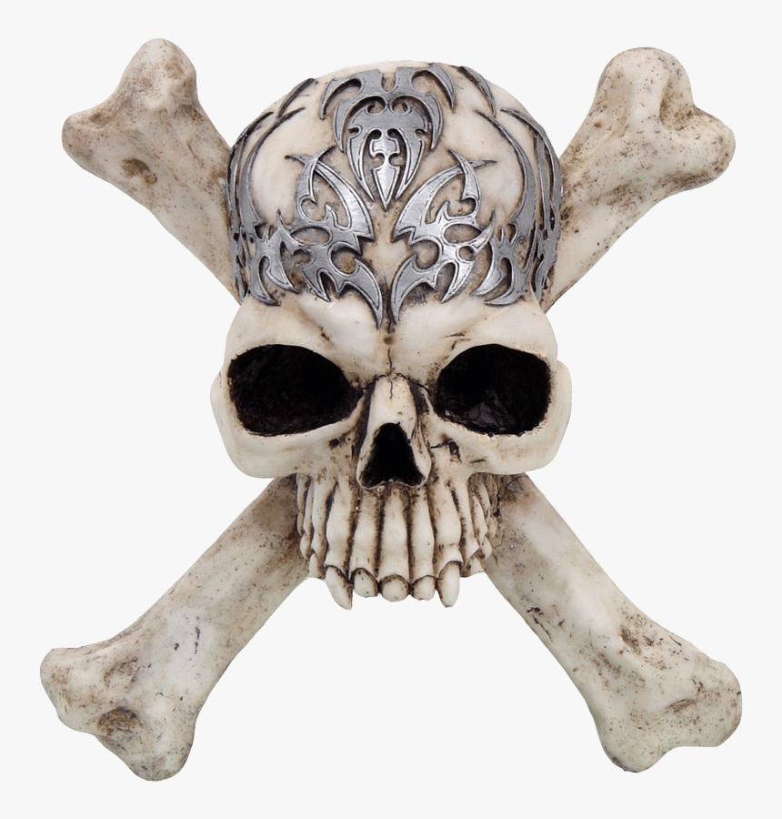 Tribal Skull And Crossbones Plaque - Resin Human Skull And Crossbones Wall Mount, HD Png Download