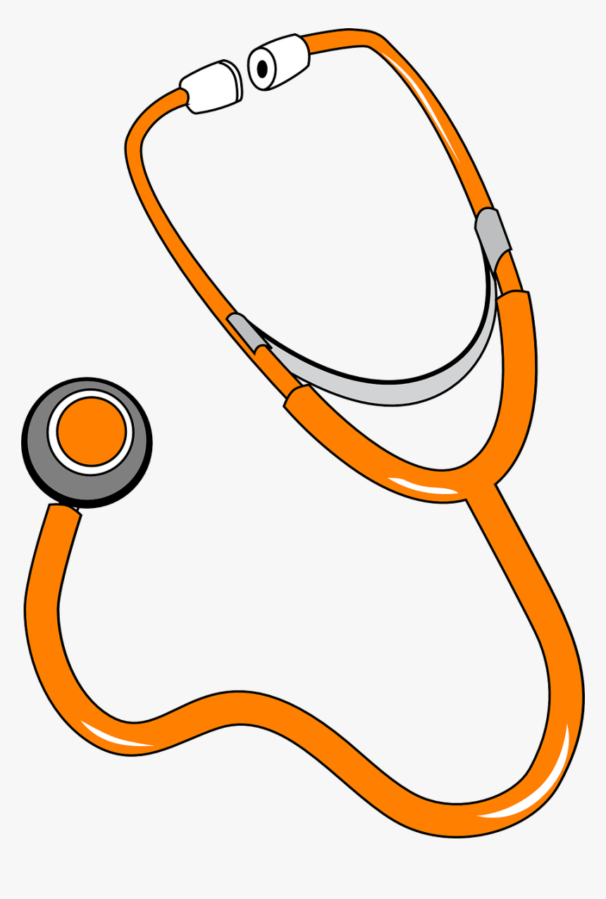 Orange Stethoscope Clipart, HD Png Download