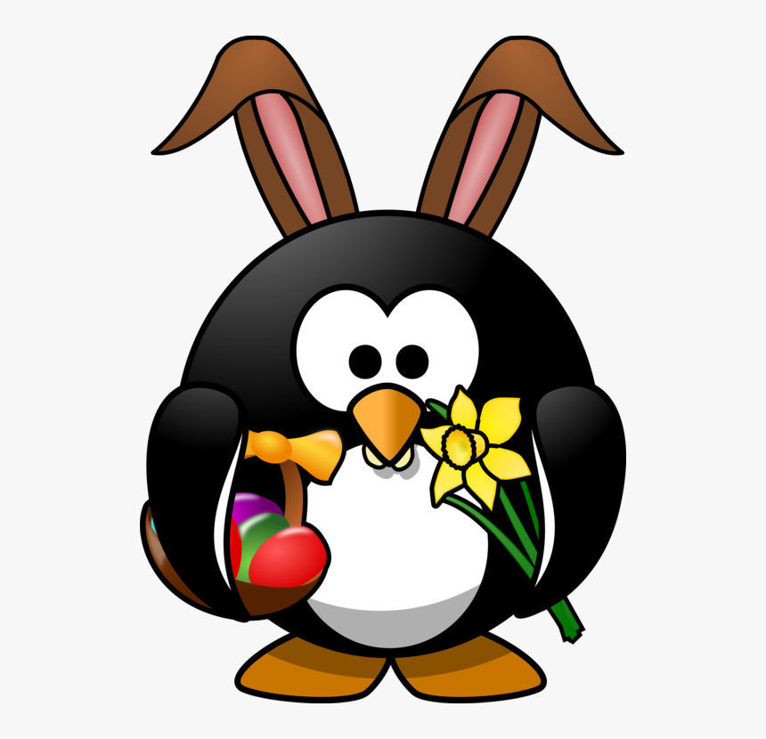 Artwork,beak,penguin - Happy Easter Penguin, HD Png Download