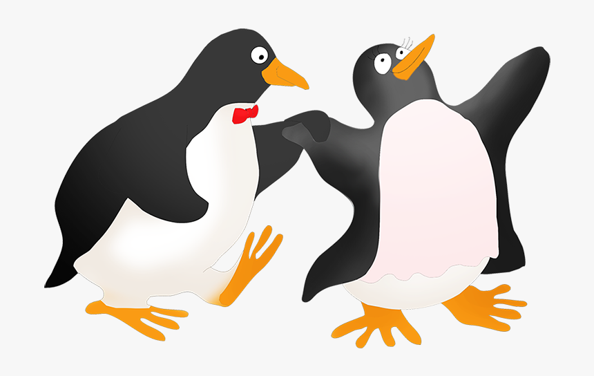 Dancing Penguin Couple - Adã©lie Penguin, HD Png Download