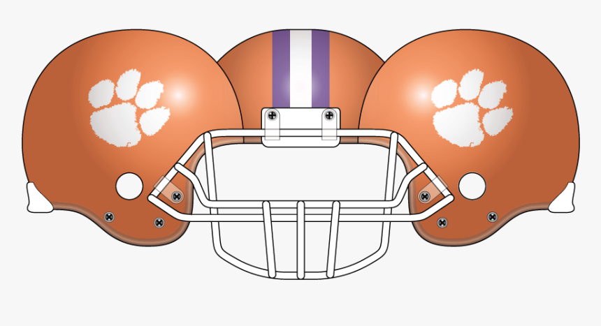 Clemson Orange Helmet - Clemson Tiger Paw, HD Png Download