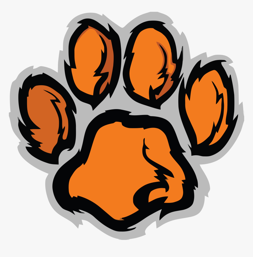 Jpg Freeuse Tiger Paw Clemson University - Tiger Paw Print Clipart, HD Png Download