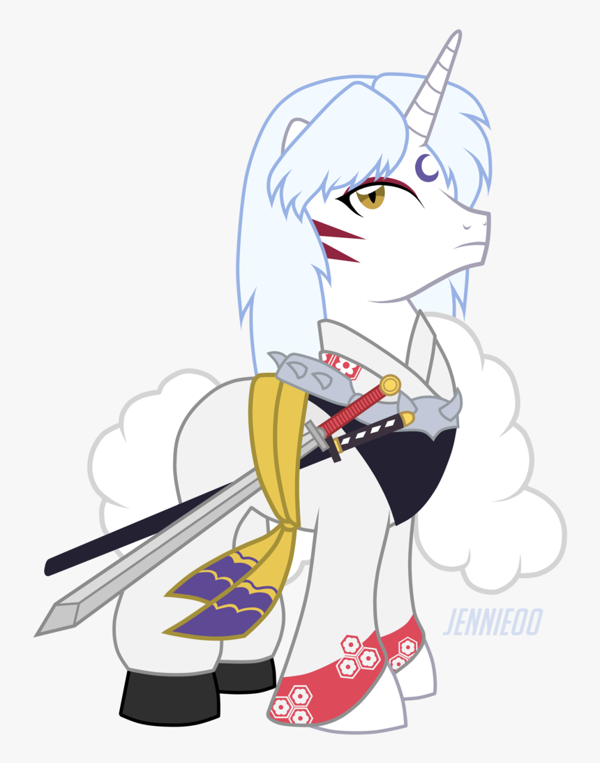 Demon Clipart Line Art - Inuyasha Pony, HD Png Download