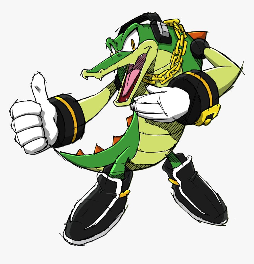 Vector The Buaya Sketch - Sonic Channel Vector The Crocodile, HD Png Download