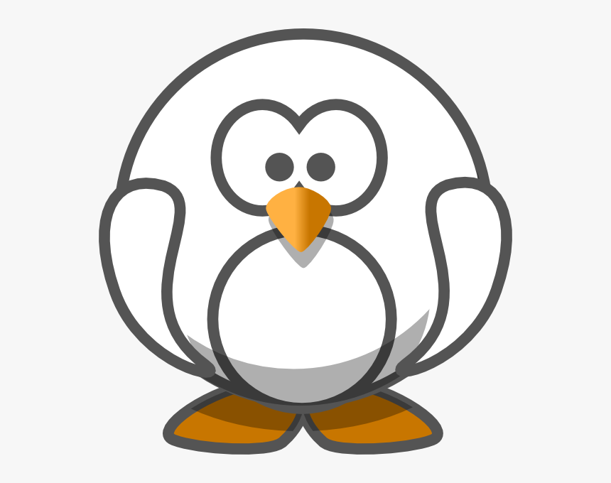Grey And White Penguin Svg Clip Arts - Clip Art, HD Png Download