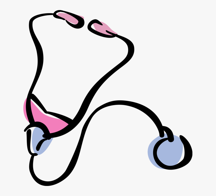 Vector Illustration Of Stethoscope Acoustic Medical - Vector Stethoscope Png, Transparent Png
