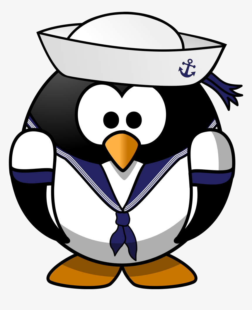 Sailor Penguin Clip Arts - Captain Clip Art, HD Png Download