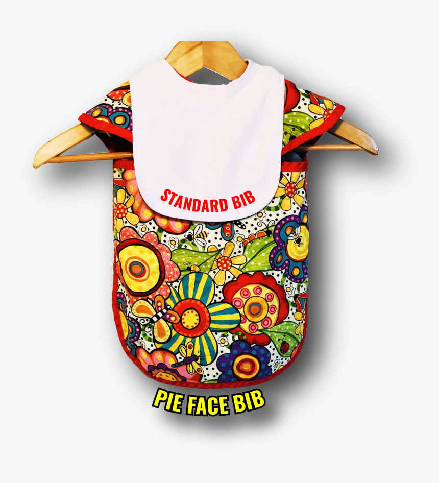 Light Blue Bandana And Plaid Themed Pie Face Bib 
 - Pattern, HD Png Download