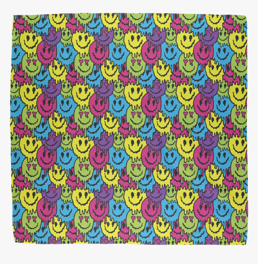 Connected Face Melt Sublimation Bandana - Motif, HD Png Download