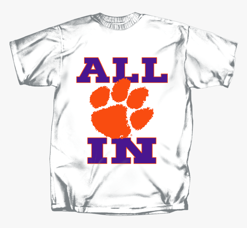 Clemson Paw All In Short Sleeve T-shirt - Active Shirt, HD Png Download