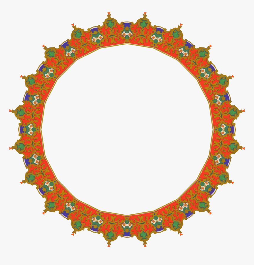 Circular Ornate Frame Clip Arts - Biểu Tượng Con Hổ, HD Png Download