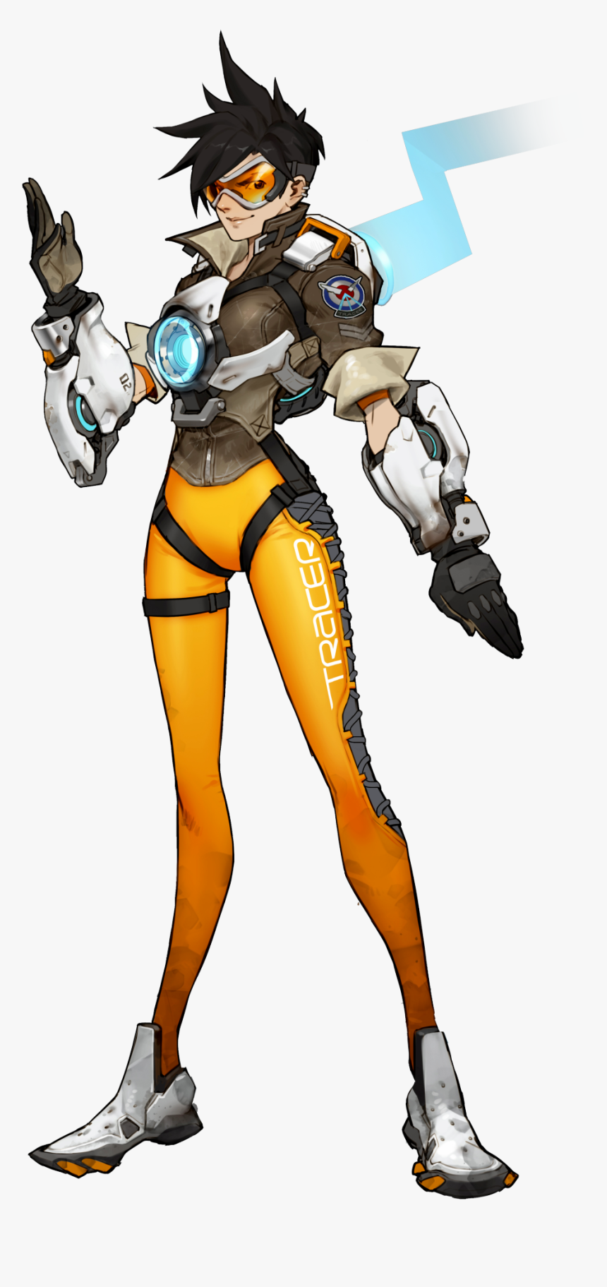 Cartoon,fictional Character,costume Design,woman - Tracer Overwatch Concept Art, HD Png Download
