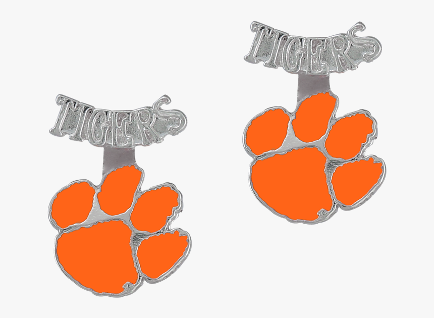 Clemson Tigers Earrings - Illustration, HD Png Download