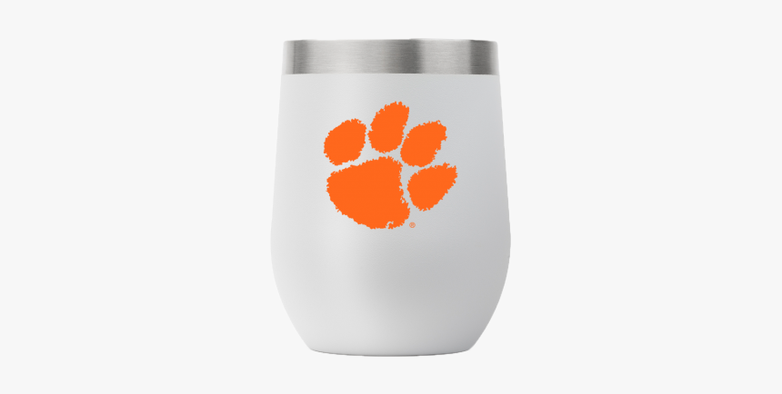 Clemson 12 Oz Stemless Light Gray Tumbler - Clemson Tiger Paw, HD Png Download