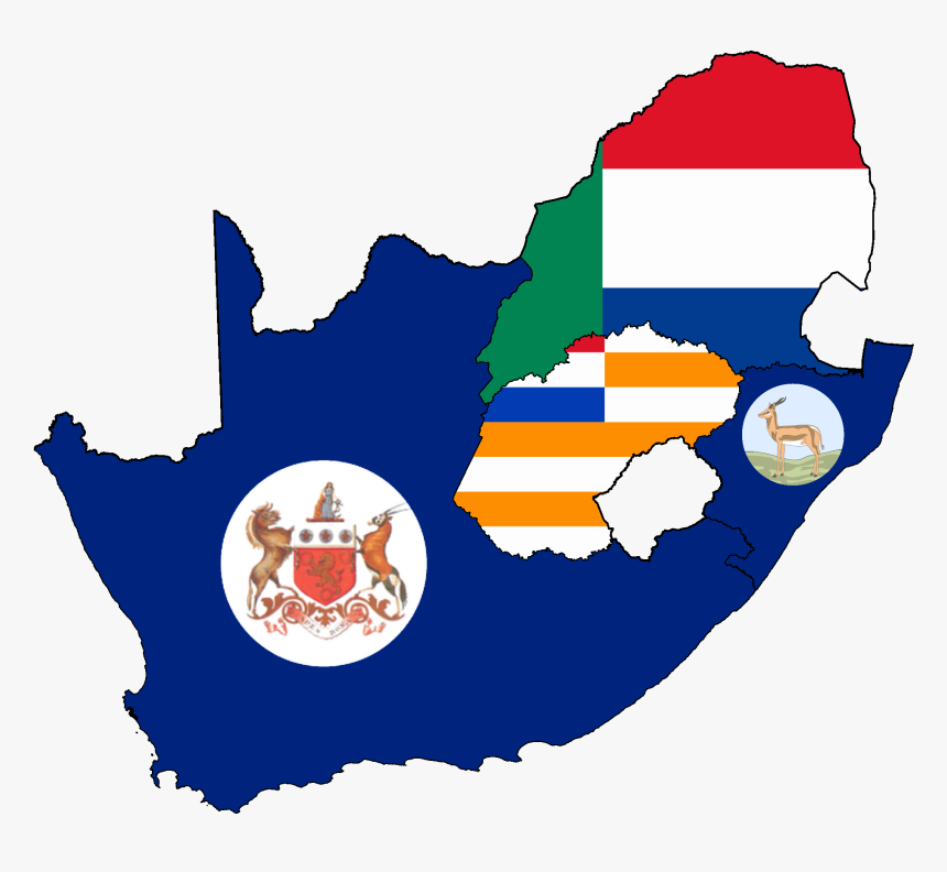 Flag Map Of South African Colonies - South Africa Map Icon, HD Png Download