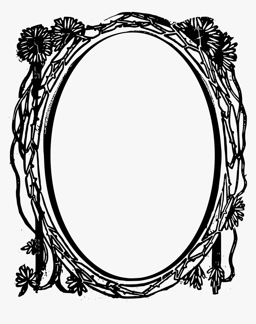 Circle Frame Flowers Clip Arts - Frames Circle, HD Png Download