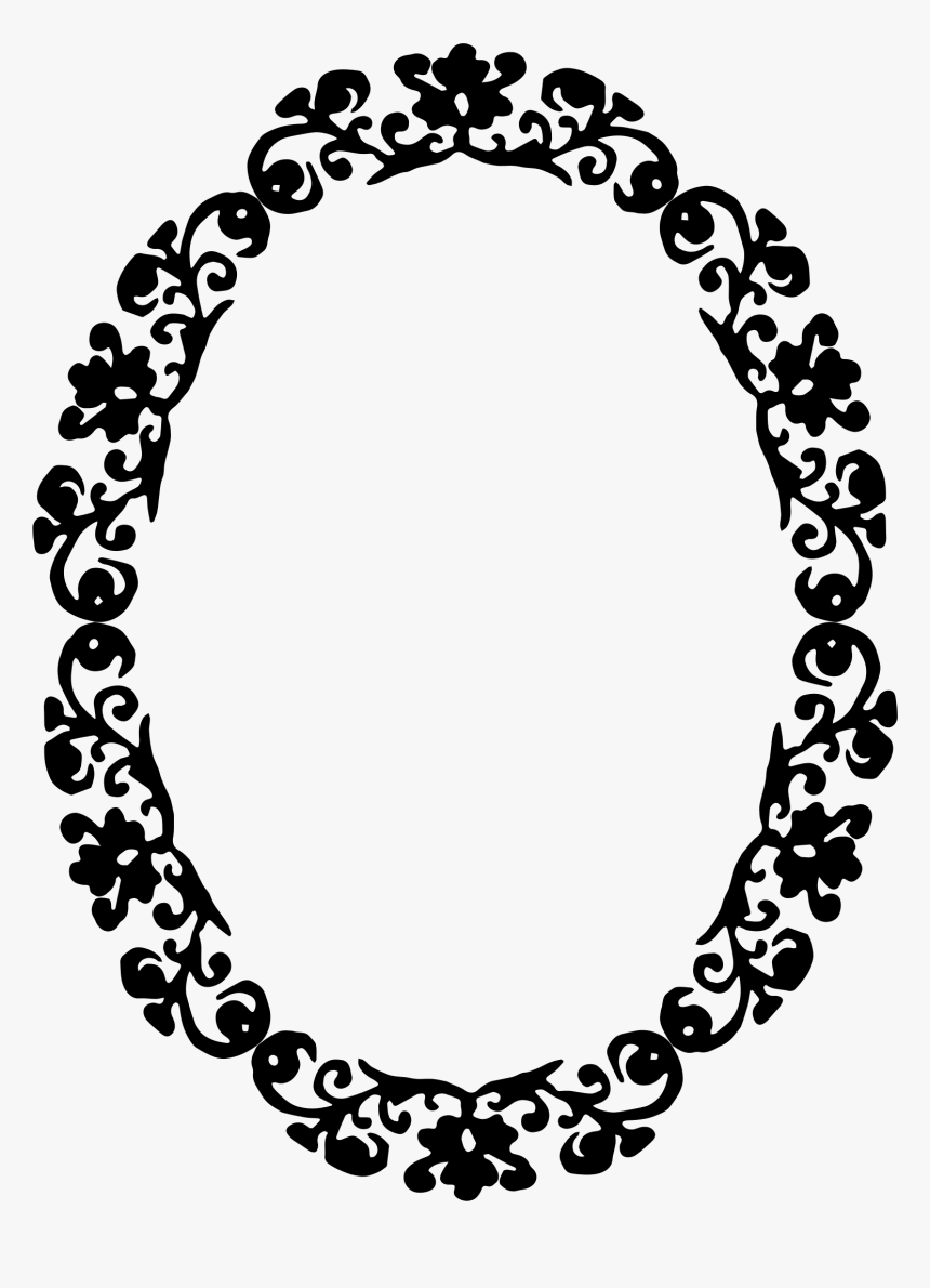 Oval Clipart Vector - Mirror Clipart Black And White, HD Png Download