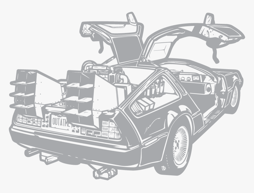 Back To The Future Car Flying Png - Back To The Future Car Vector, Transparent Png
