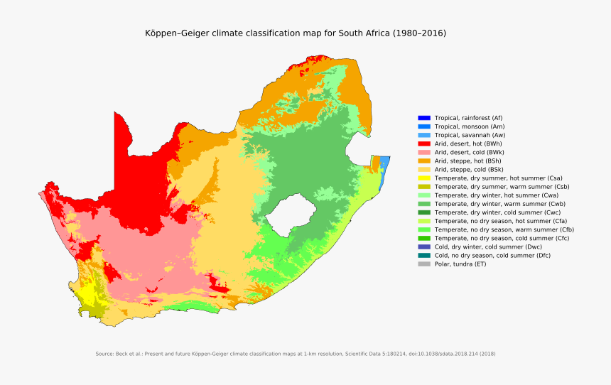 South Africa Climate Zones, HD Png Download
