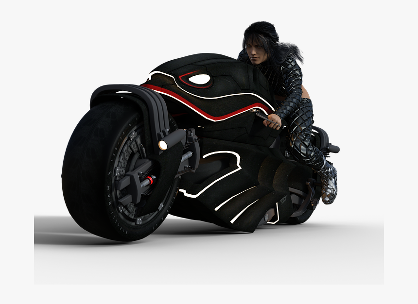 Motorcycle, Road, Vehicle, Futuristic, Spotlight - Motorcycle, HD Png Download